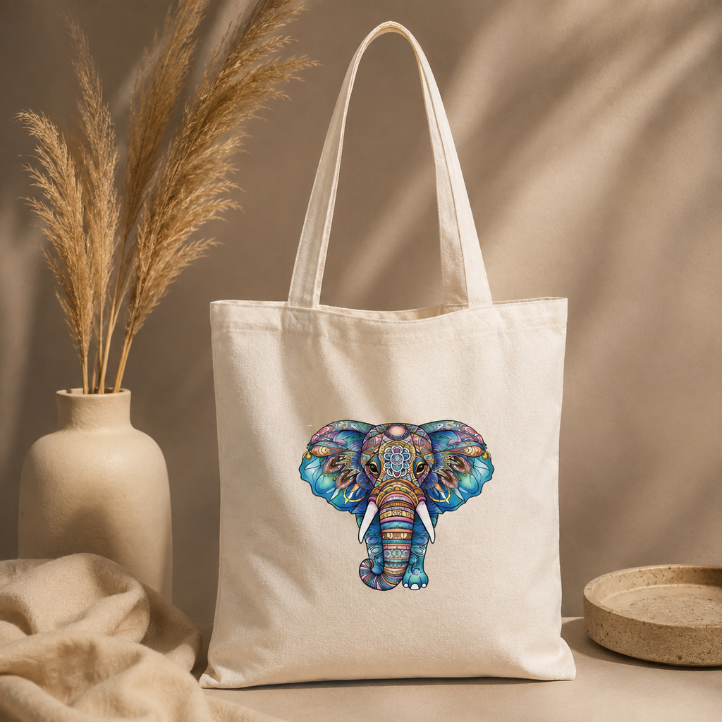 Elephant Art Canvas - Tote Bag 🐘✨