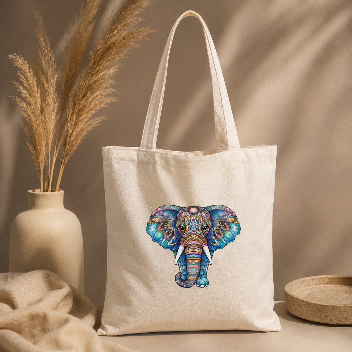 Elephant Art Canvas - Tote Bag 🐘✨