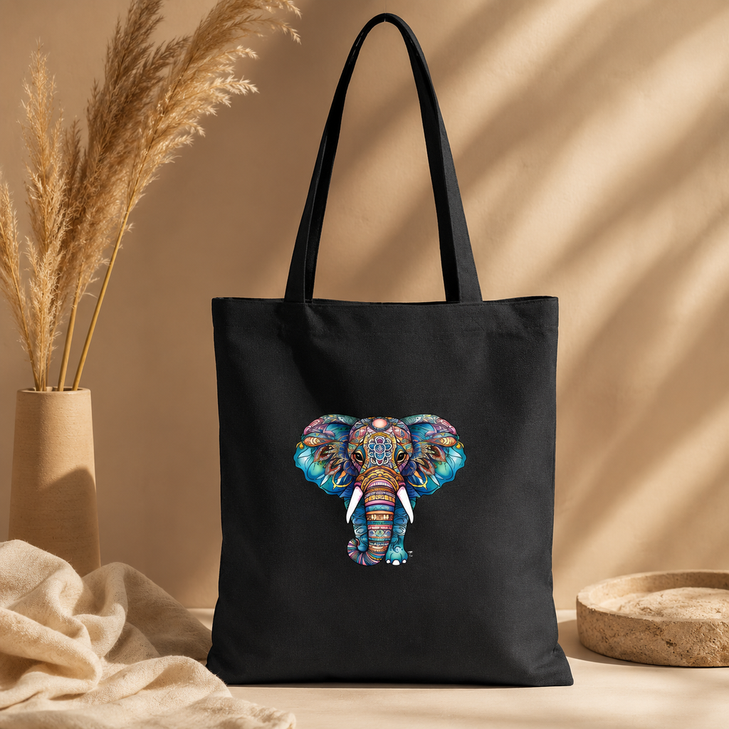 Elephant Art Canvas - Tote Bag 🐘✨