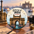 Round Pin Button Badge - Gate way of India,Mumbai