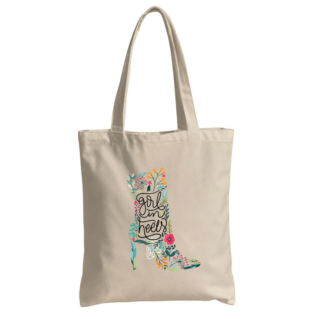 Girl in Heels Canvas  - Tote Bag 👠🌸