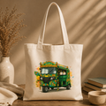 Indian Rickshaw Canvas Tote Bag 🛺