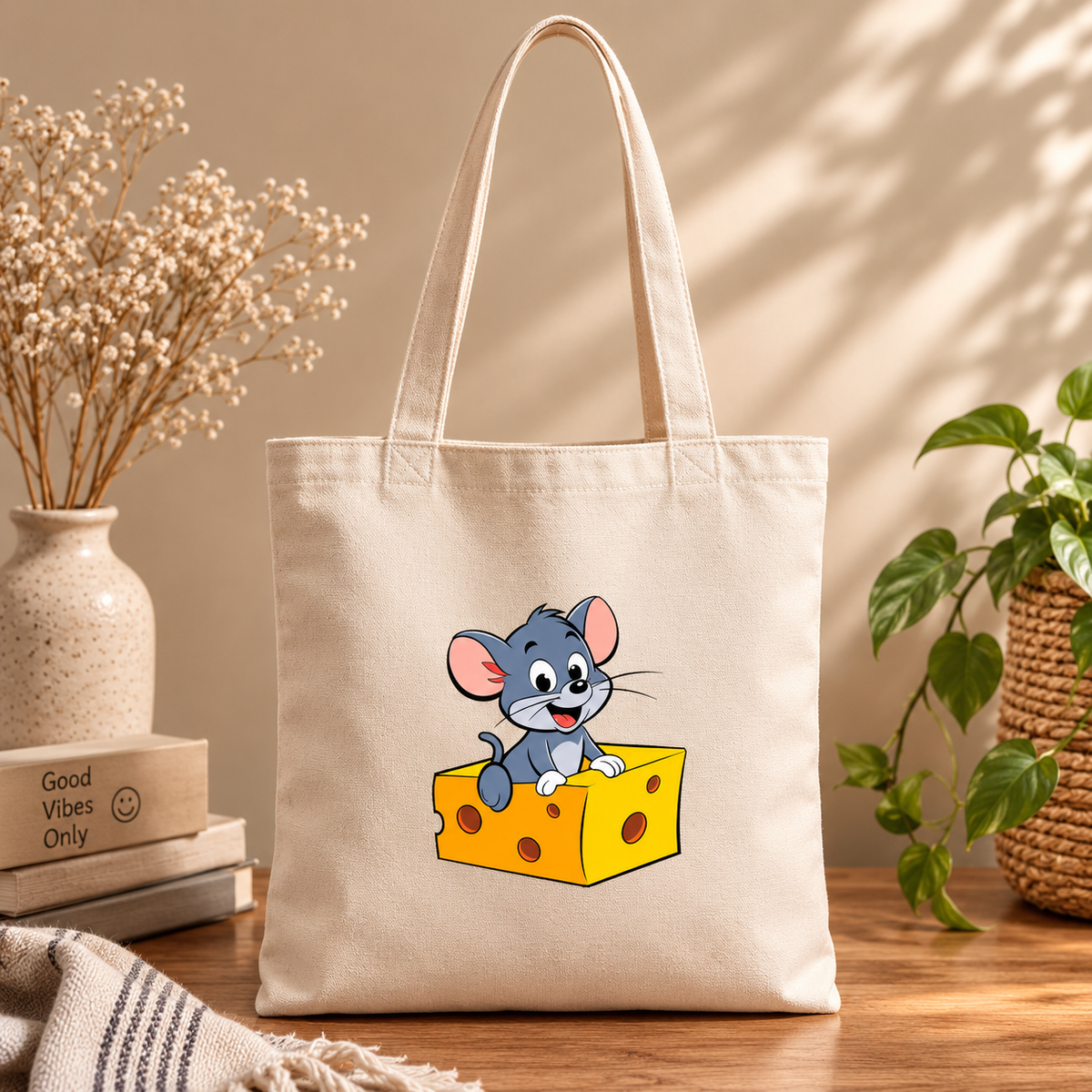 Cheesy Little Mouse 🐭🧀Tote Bag