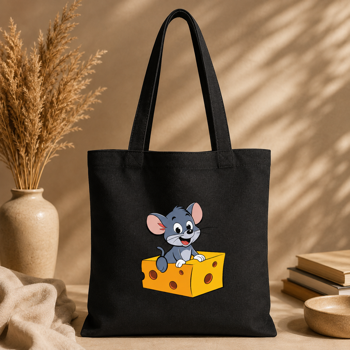 Cheesy Little Mouse 🐭🧀Tote Bag