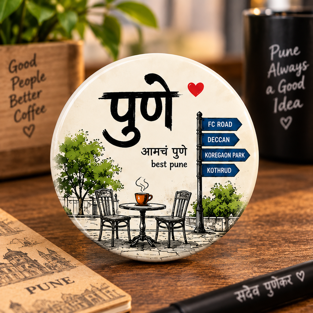 Round Pin Button Badge - Best Pune!
