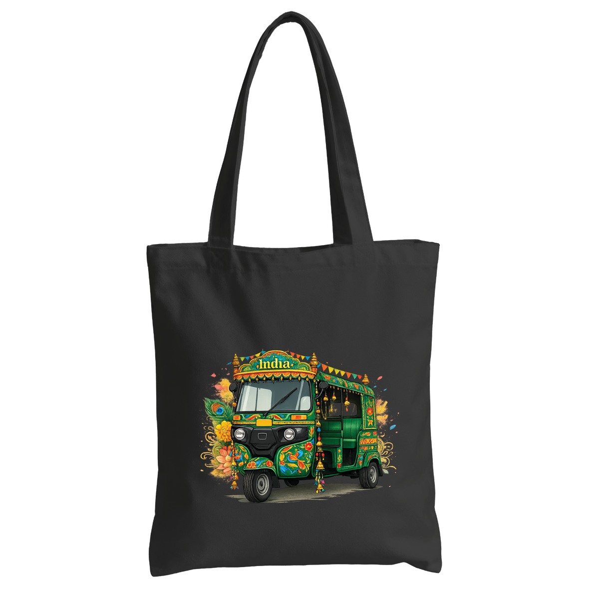 Indian Rickshaw Canvas Tote Bag 🛺