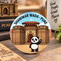 Round Pin Button Badge - Shaniwar Wada,Pune