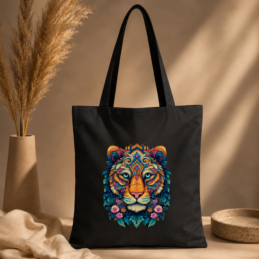 Tiger Art Canvas Tote Bag 🐅🎨