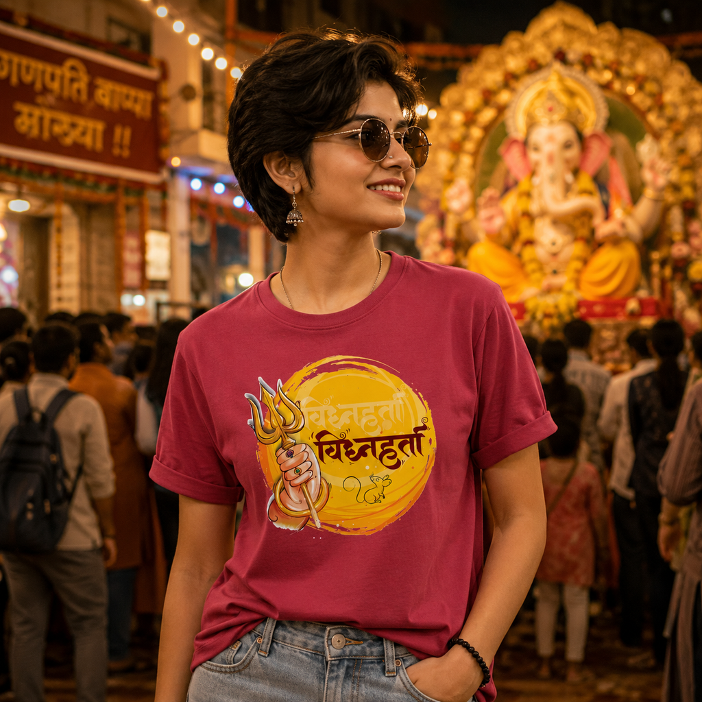 Vighnaharta – Bappa’s Blessings | Ganapati Special Marathi T-Shirt