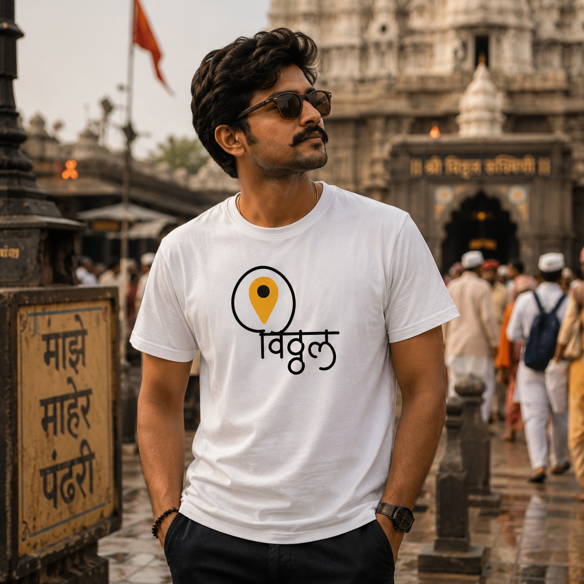 Vitthal in My Heart | Marathi Devotional T-Shirt